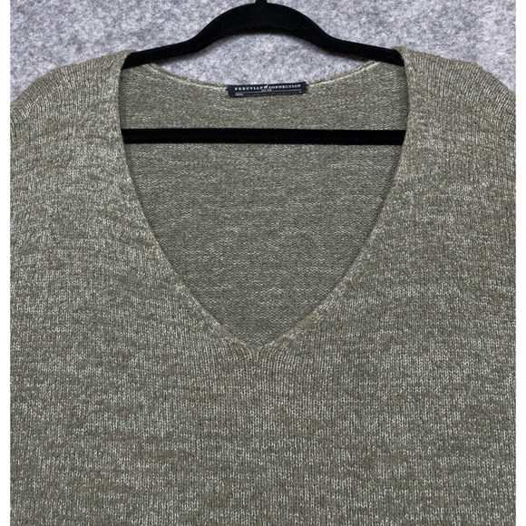 Peruvian Connection Womens Sweater Pima Cotton Knit Pullover Boxy‎ Tunic Green L - Picture 3 of 13
